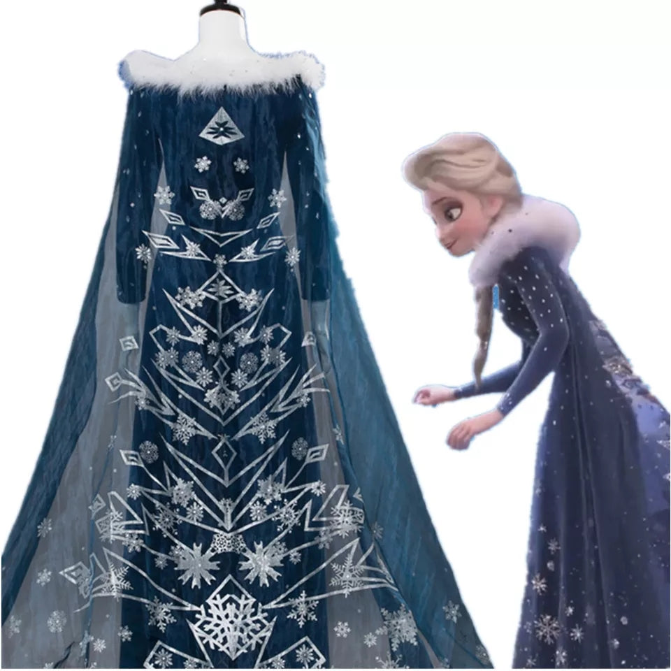 FANTASIA ELSA ADULTO LUXO - OLAF AVENTURA CONGELANTE COSPLAY PROFISSIO