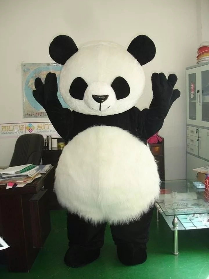 Urso Panda Mascote Traje Adulto Personagem Mascote Personagem Dos