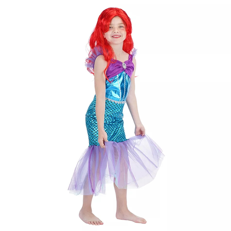 Fantasia Ariel Infantil Com Peruca