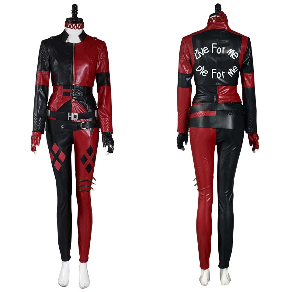 FANTASIA HARLEY QUINN _ ARLEQUINA VESTIDO VERMELHO O ESQUADRÃO SUICIDA –  H2L COSPLAY