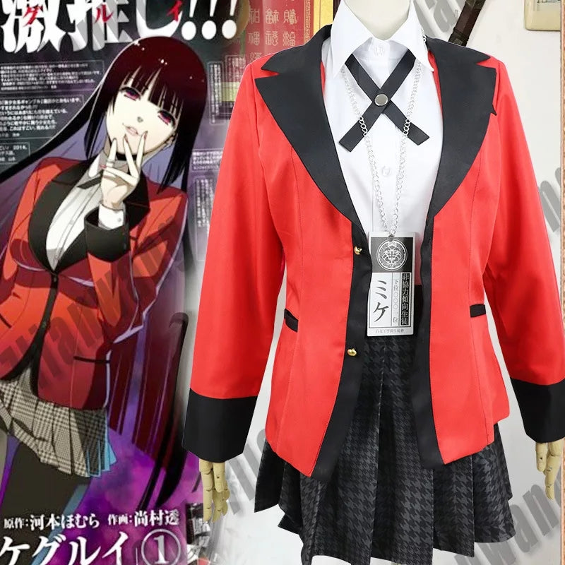 Anime Cosplay Kakegurui Cosplay Costume Jabami Yumeko Cosplay For