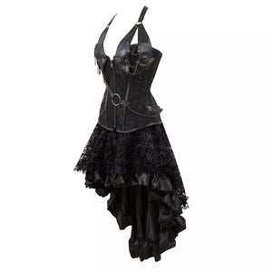 FANTASIA VESTIDO STEAMPUNK PRETO