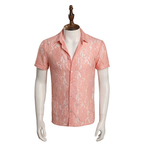 CAMISA ELVIS PRESLEY RENDAS ROSA