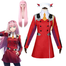 Carregar imagem no visualizador da galeria, FANTASIA ZERO TWO - UNIFORME + PERUCA COSPLAY DARLING IN THE FRANXX
