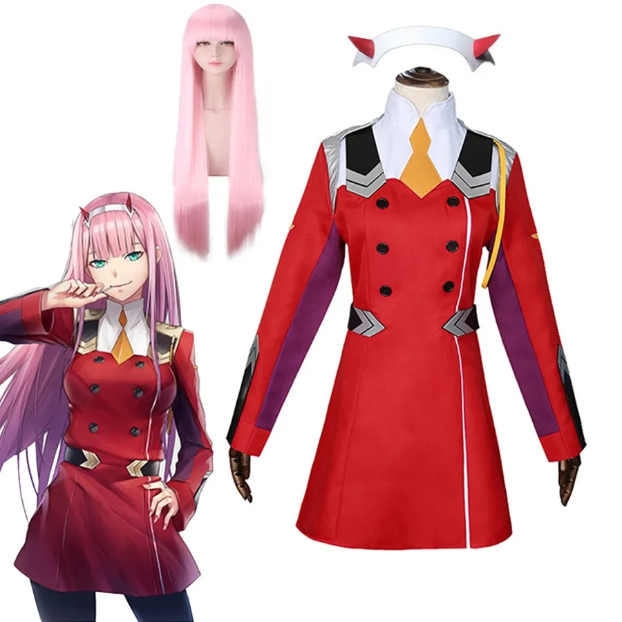 Cosplay Zero Two. Uniforme e/ou Peruca, Anime Darling in the Franxx