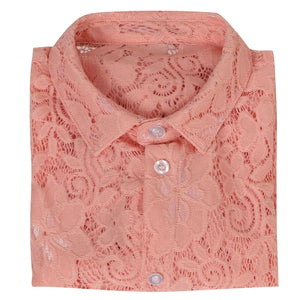 CAMISA ELVIS PRESLEY RENDAS ROSA