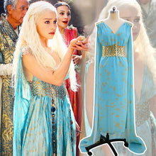 Carregar imagem no visualizador da galeria, FANTASIA DAENERYS VESTIDO AZUL DE QARTH - GAME OF THRONES COSPLAY
