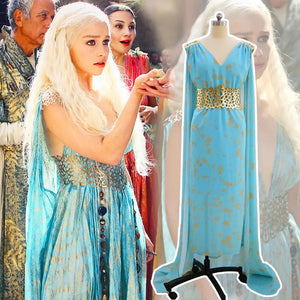 FANTASIA DAENERYS VESTIDO AZUL DE QARTH - GAME OF THRONES COSPLAY