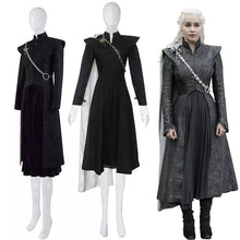 Carregar imagem no visualizador da galeria, FANTASIA DAENERYS VESTIDO PRETO - GAME OF THRONES TEMPORADA 7 COSPLAY
