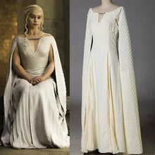 Carregar imagem no visualizador da galeria, FANTASIA DAENERYS VESTIDO BRANCO - GAME OF THRONES TEMPORADA 5 COSPLAY
