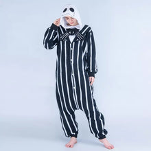 Carregar imagem no visualizador da galeria, FANTASIA JACK SKELLINGTON PIJAMA MACACÃO O ESTRANHO MUNDO DE JACK
