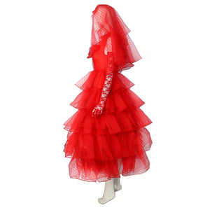 FANTASIA LYDIA DEETZ - BEETLEJUICE VESTIDO VERMELHO