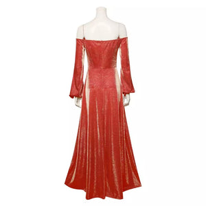 FANTASIA RHAENYRA - HOUSE OF THE DRAGON VESTIDO VERMELHO COSPLAY PROFISSIONAL