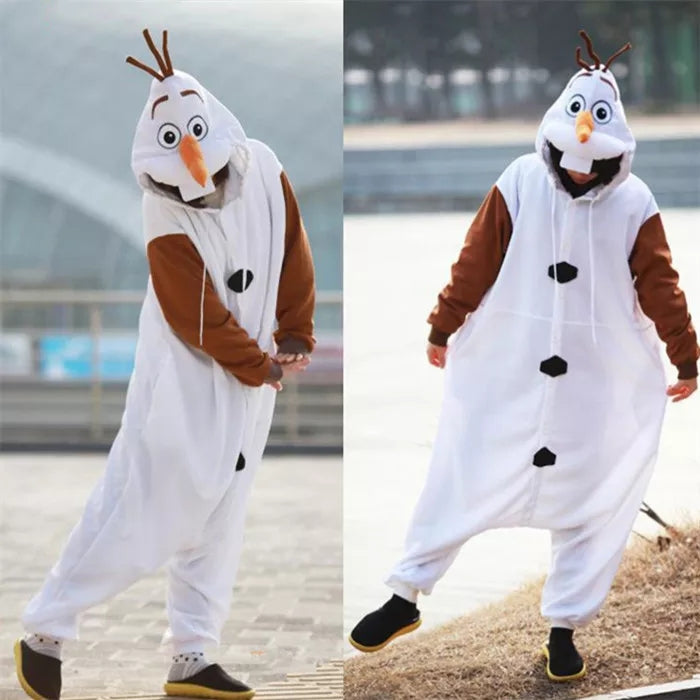 FANTASIA ADULTO OLAF FROZEN - BONECO DE NEVE KIGURUMI COSPLAY