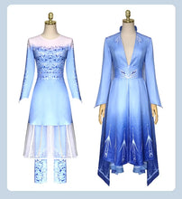 Carregar imagem no visualizador da galeria, FANTASIA ELSA - FROZEN 2 COSPLAY PROFISSIONAL VESTIDO FLORESTA ENCANTADA
