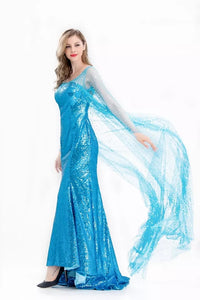 FANTASIA ADULTO ELSA FROZEN VESTIDO AZUL