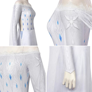 FANTASIA ELSA FROZEN 2 VESTIDO BRANCO E AZUL PROFISSIONAL