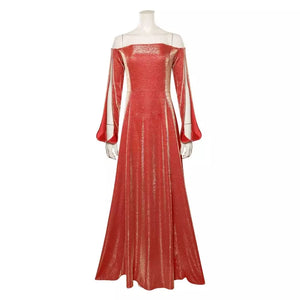 FANTASIA RHAENYRA - HOUSE OF THE DRAGON VESTIDO VERMELHO COSPLAY PROFISSIONAL