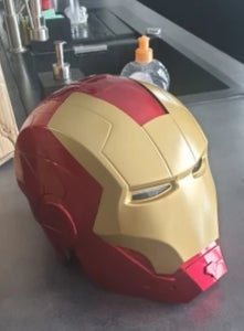 CAPACETE MÁSCARA HOMEM DE FERRO COM LED