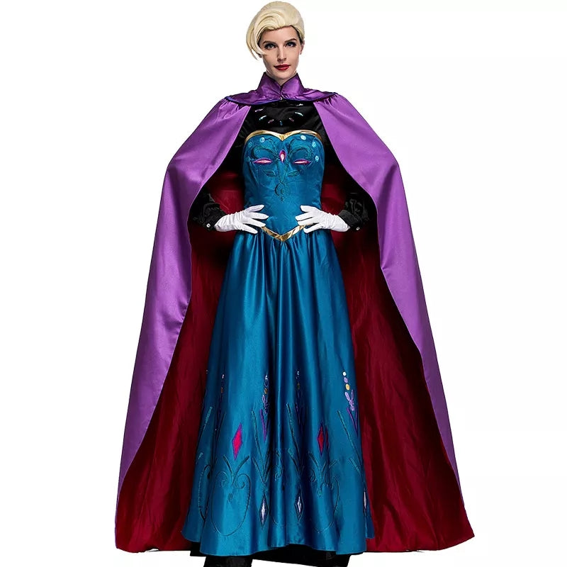 FANTASIA ELSA FROZEN ADULTO VESTIDO COROAÇÃO