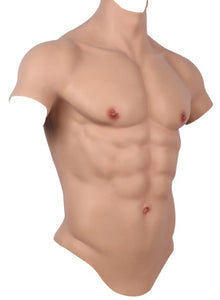 PRÓTESE BARRIGA MUSCULAR MASCULINA REALISTA 100% SILICONE