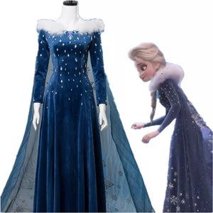 FANTASIA ELSA ADULTO LUXO - OLAF AVENTURA CONGELANTE COSPLAY PROFISSIONAL