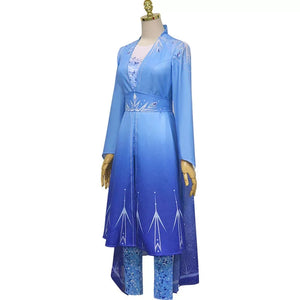 FANTASIA ELSA - FROZEN 2 COSPLAY PROFISSIONAL VESTIDO FLORESTA ENCANTADA