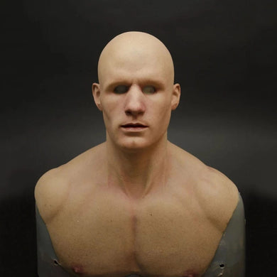 Máscara de silicone facial masculina realista - Realistic male silicone fa